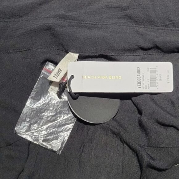 NWT Amuse Society Beach Vida Bling Jetset Woven Button Down Blouse Small - Picture 4 of 5